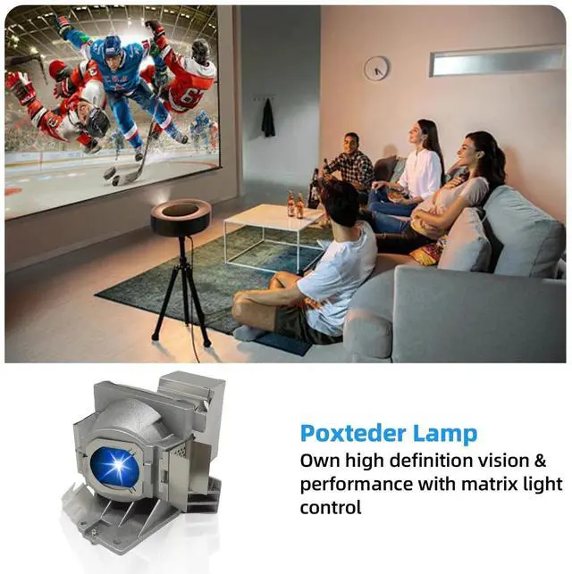 Alt view image 4 of 5 - Poxtedsr 5J.JEE05.001 Replacement Projector Lamp Compatible with Benq HT2050 HT2150ST HT2050A HT3050 W1110 W1210ST W2000 W2000+ Projectors, with Housing