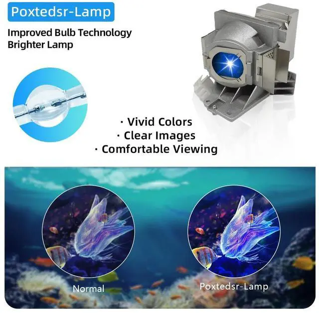Alt view image 3 of 5 - Poxtedsr 5J.JEE05.001 Replacement Projector Lamp Compatible with Benq HT2050 HT2150ST HT2050A HT3050 W1110 W1210ST W2000 W2000+ Projectors, with Housing