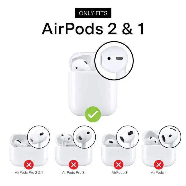 Alt view image 2 of 5 - Velvet Caviar Compatible with AirPods Case 2nd and 1st Generation - Cute Protective Hard Cover for Women - Wicked for Good Glitter