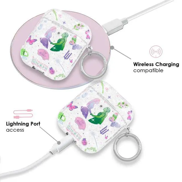 Alt view image 5 of 5 - Velvet Caviar Compatible with AirPods Case 2nd and 1st Generation - Cute Protective Hard Cover for Women - Wicked for Good Glitter