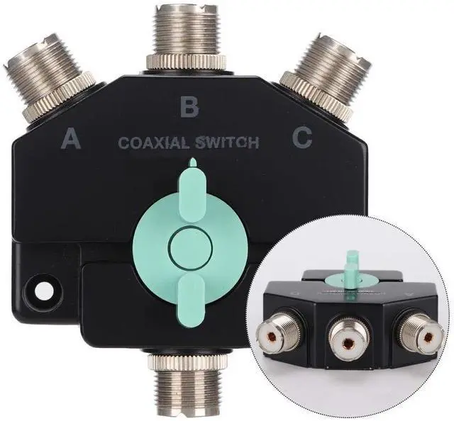 Alt view image 4 of 5 - Coaxial 3 Position Antenna Switch,1 Input 3 Outputs Switcher Antenna Shortwave Base,Low Loss,M J Interface