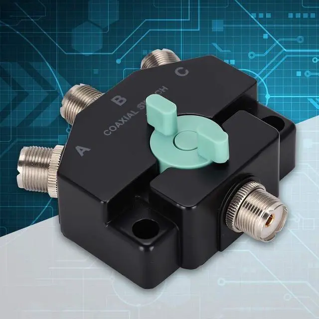 Alt view image 5 of 5 - Coaxial 3 Position Antenna Switch,1 Input 3 Outputs Switcher Antenna Shortwave Base,Low Loss,M J Interface