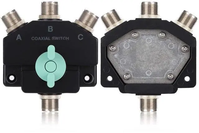 Alt view image 2 of 5 - Coaxial 3 Position Antenna Switch,1 Input 3 Outputs Switcher Antenna Shortwave Base,Low Loss,M J Interface