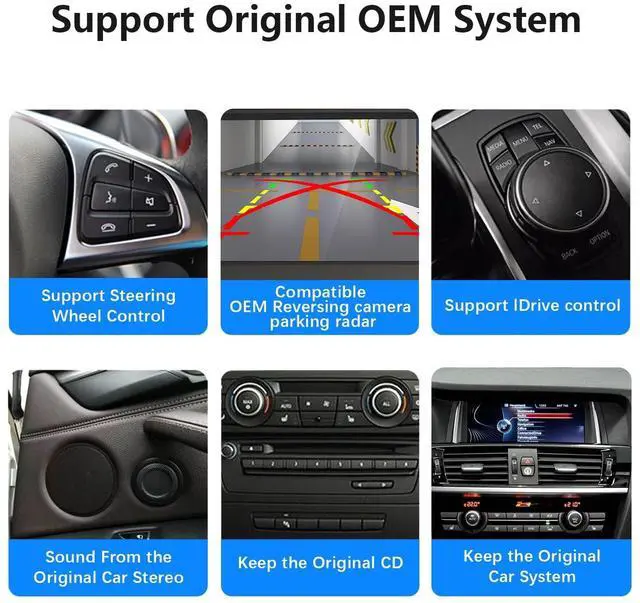 Alt view image 4 of 5 - 8.9inch 1920 * 720 Car Stereo for BMW X3 F25 CIC Carplay Android Auto Radio Touch Screen DSP Linux System 2011-2013 Bluetooth Linux System