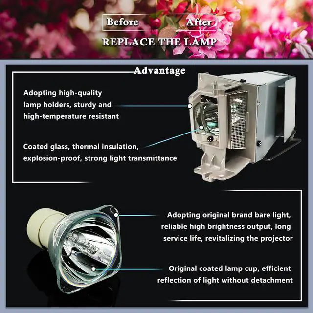 Alt view image 3 of 4 - CHNPOFNT 5J.JEE05.001 Replacement Projector Lamp Compatible with Benq HT2050 HT2150ST HT2050A HT3050 W1110 W1210ST W2000 W2000+ (5j.jee05.001 Projector Lamp)