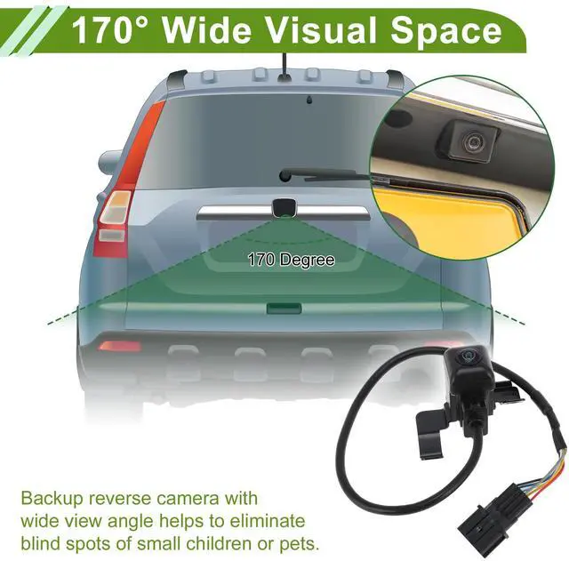 Alt view image 3 of 5 - HEROFFIX Car Park Assist Camera Rear View Backup Reverse Camera for Kia Sorento 2016 2017 2018 No.95760-C6500/95760C6500/590625