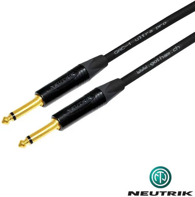 Alt view image 5 of 5 - WORLDS BEST CABLES 35 Foot - Gotham GAC-1 Ultra Pro - Premium Low-Cap (21 pf/F) Guitar Bass Instrument Cable w/Neutrik Gold Straight to Straight inch (6.35mm) TS Connectors - Custom Made