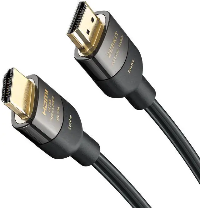 Main image of Zeskit Optical Fiber 10m (33ft) 48Gbps Ultra High Speed HDMI Cable 8K60 4K120 144Hz eARC HDR HDCP 2.2 2.3 Compatible with Dolby Vision Apple TV 4K Roku Sony LG Samsung Xbox Series X RTX 3080