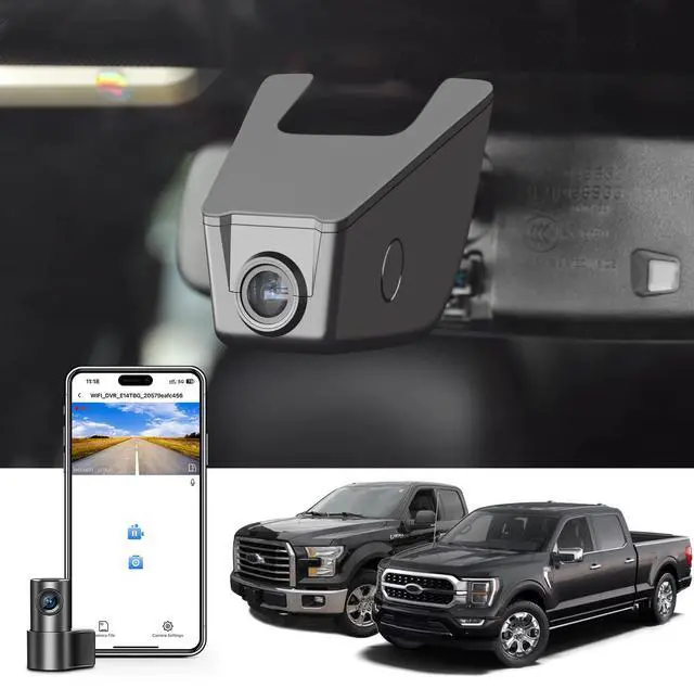 Main image of mangoal 4K Front & 2K Rear 2 Channel HDR Dash Cam, Dual STARVIS 2 IMX678 IMX675, Custom Fit for Ford F150 2013-2017 F250/F350 Super Duty 2015-2019(Model B), 5GHz WiFi, GPS, 128GB Card