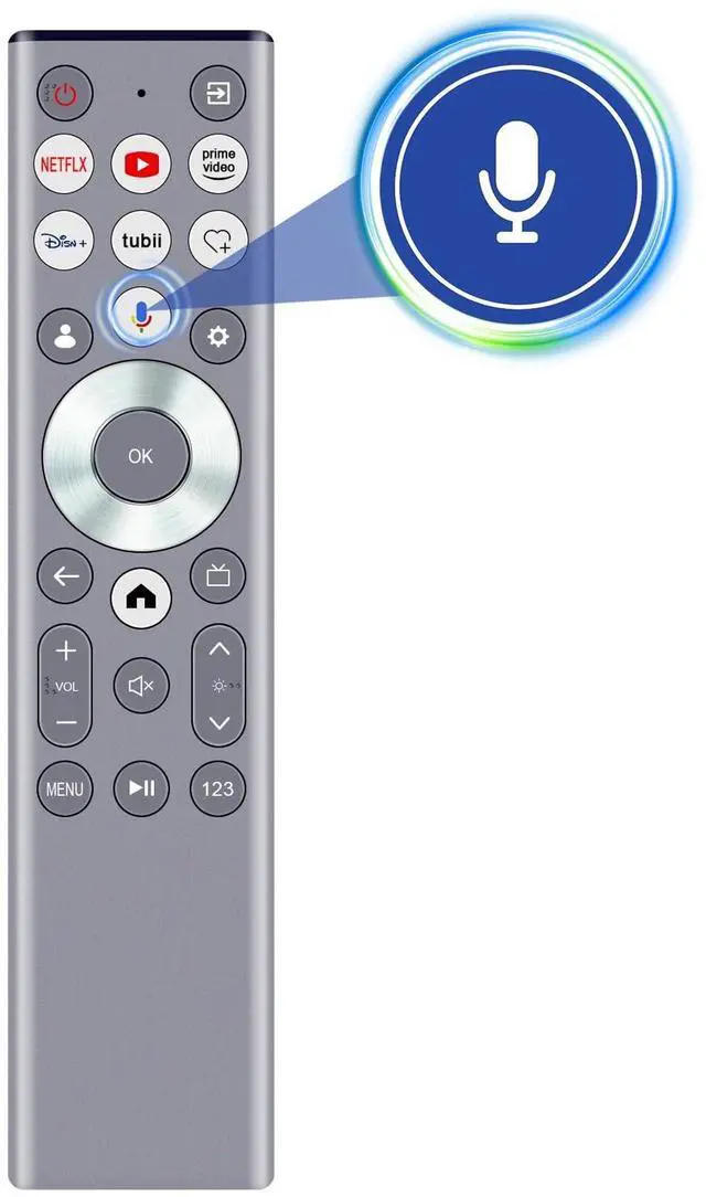 Alt view image 2 of 5 - Beyution ERF6E80H Replacement Voice Remote Control fit for Hisense Smart TV 55U6N 55U7N 55U8N 65U6N 65U7N 65U8N 75U6N 75U7N 75U8N 85U6N 85U8N 100U8Nwith Backlit Keys