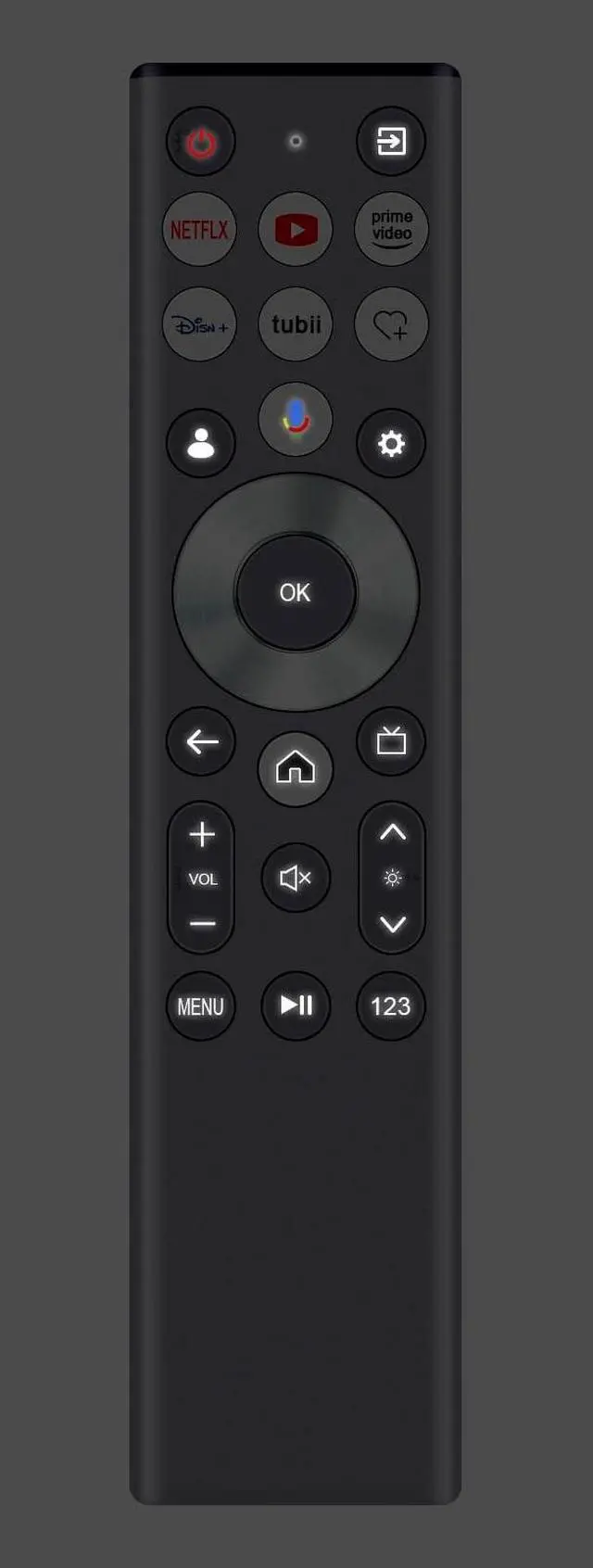 Alt view image 3 of 5 - Beyution ERF6E80H Replacement Voice Remote Control fit for Hisense Smart TV 55U6N 55U7N 55U8N 65U6N 65U7N 65U8N 75U6N 75U7N 75U8N 85U6N 85U8N 100U8Nwith Backlit Keys