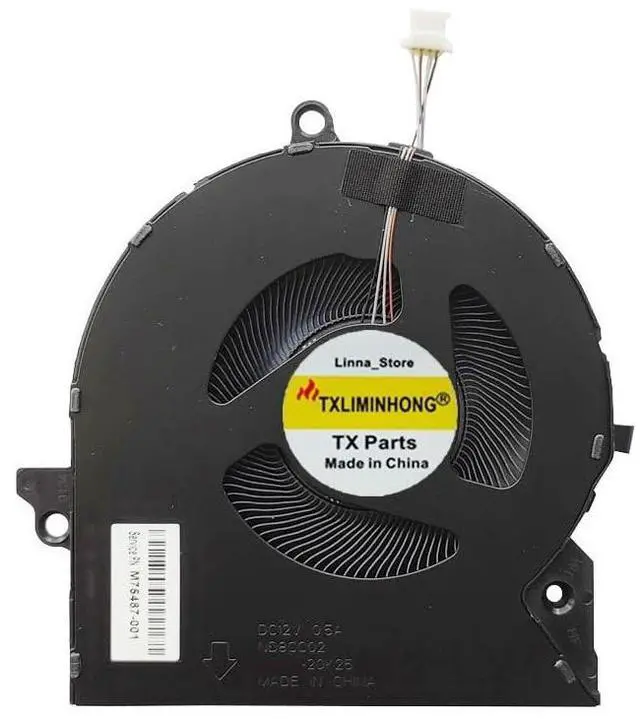 Alt view image 4 of 4 - New Compatible CPU and GPU Cooling Fan for HP OMEN 16-B 16-C TPN-Q265 TPN-Q267 M75487-001 M75488-001 ND8CC2-20K25 ND8CC02-20K26 DC12V 3.00W(not for fit 5 Volt latop)