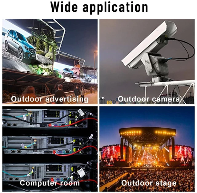 Alt view image 4 of 5 - YIOVVOM 12PCS Panel Mounting Panel Mounting CAT6 Rj45 Shielded Waterproof ethernet Connector Cat5/5e/6 Female to Female 8P8C Ethernet LAN Cable Coupler Double Head Adapter with Waterproof/Dust Cap