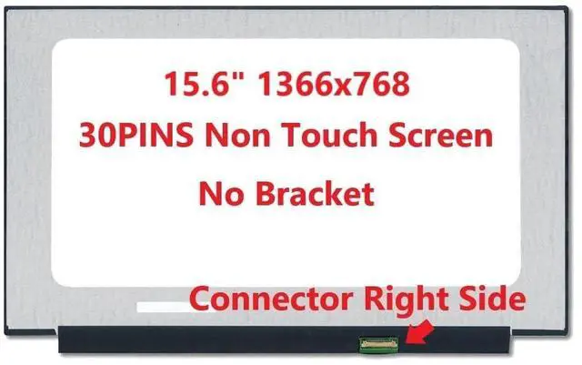 Alt view image 3 of 5 - FULLCOM New LCD Replacement Screen HD 1366x768 (Non Touch) 15.6 Inch (No Brackets) 30 Pin Matte for HP 15-DY1076NR 15-DY1078NR 15-DY1086NR for Laptop/Display/Screen/LCD Application
