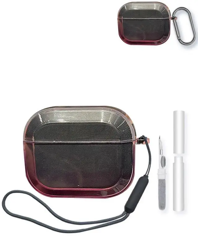 Main image of Case for Oneplus Nord Buds 3R/Nord Buds 3V Bluetooth Earphones,BOVUGAC High Transparency Soft TPU Shockproof Cover with Keychain,Cleaning Kit and Lanyard for Oneplus Nord buds3R.- Purple