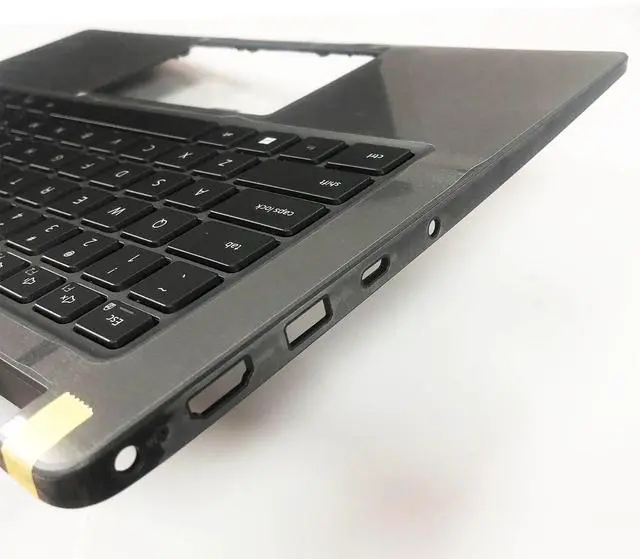 Alt view image 3 of 5 - Lyinsen Replacement for Dell Latitude 14 3440 E3440 Laptop Upper Case Palmrest Keyboard Assembly Part 14" 0R2DCD R2DCD 460.0SF0E.0012 Top Cover Grey