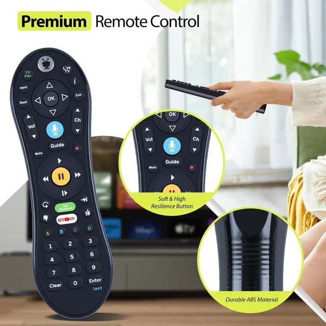 Alt view image 5 of 5 - RYQIF C00305 Replacement Remote Contro fits Tivo Edge & Bolt Video Streaming, for TiVo LUX Remote