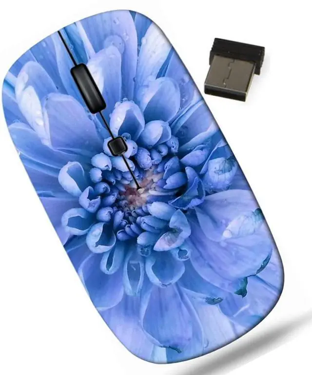 Main image of maizi Mouse Chromebook Laptop PC Notebook Mice 22556635 Chrysanthemum Flower Portable 2.4G with USB Receiver Printed in USA