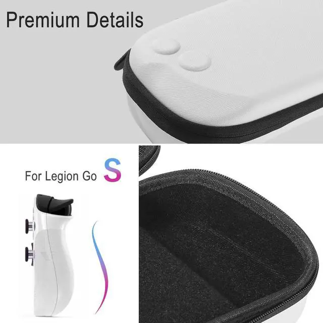 Alt view image 5 of 5 - Digi-Tatoo Carry Case+Screen Protector Carrying Case Compatible with 2025 Lenovo Legion Go S 8" & Accessories, Shockproof Scratch-Proof Travel-Friendly Protective Hard Shell Suitcase - White