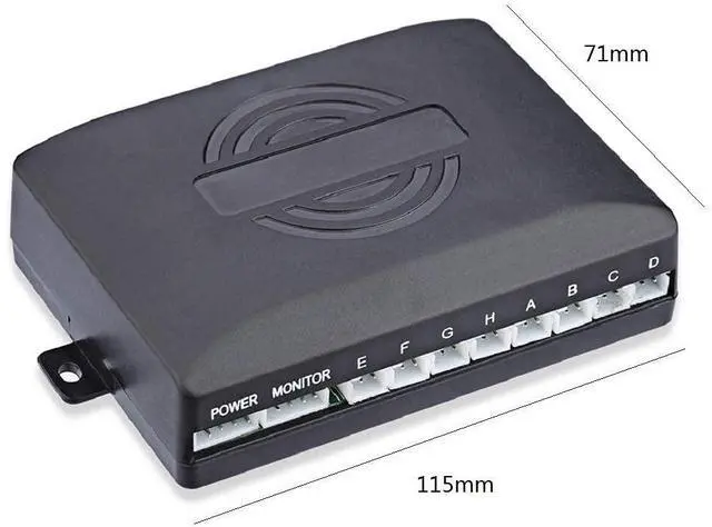 Alt view image 4 of 5 - TOTMOX Car Reverse Parking Radar System 8 Reversing Sensors Kit with Front and Rear Alarm Buzzer Reminder LED Display Safe Driving, Car Parking Sensor, Black