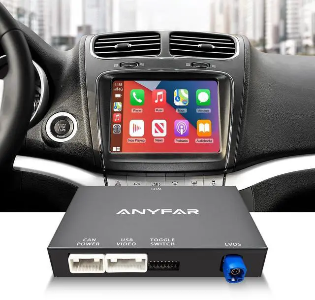 Main image of Wireless CarPlay Android Auto Adapter Decoder Retrofit Kit Fits 2012-2016 Dodge Fiat Chrysler Maserati with 8.4'' Screen, Support Voice Control/ AirPlay/ Mirror Link/ Camera/ USB Drive/ Navigat