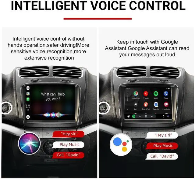 Alt view image 5 of 5 - Wireless CarPlay Android Auto Adapter Decoder Retrofit Kit Fits 2012-2016 Dodge Fiat Chrysler Maserati with 8.4'' Screen, Support Voice Control/ AirPlay/ Mirror Link/ Camera/ USB Drive/ Navigat