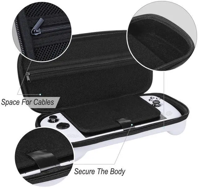 Alt view image 2 of 5 - Digi-Tatoo Carry Case+Screen Protector Carrying Case Compatible with 2025 Lenovo Legion Go S 8" & Accessories, Shockproof Scratch-Proof Travel-Friendly Protective Hard Shell Suitcase - White