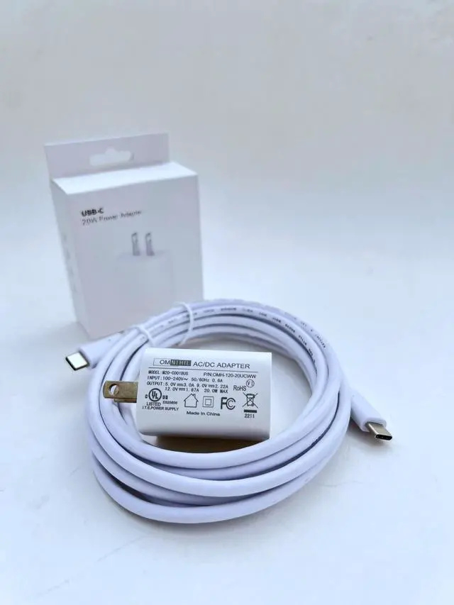 Alt view image 4 of 5 - OMNIHIL Wall Charger+USB-C to USB-C Cable Compatible with Sony WF-C500 Headphones