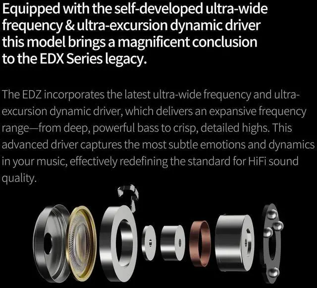 Alt view image 4 of 5 - KZ EDZ Type-C Gaming Earbuds with Mic, Low Latency in-Ear Monitors for PUBG Mobile Gamers, Dual-Driver USB-C Headphones, Digital Audio & Clear Chat for Android iPad