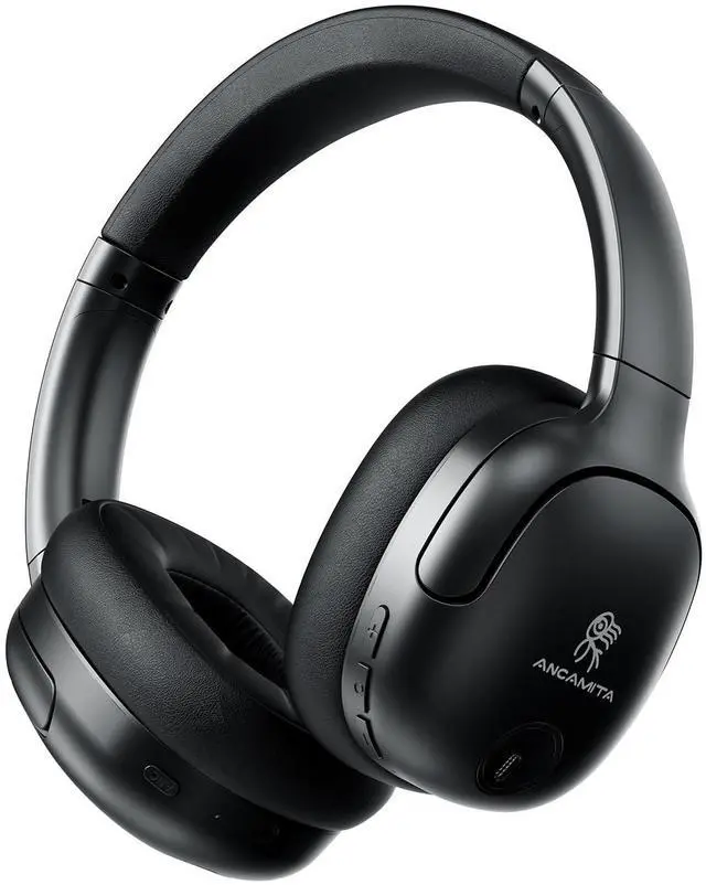 Main image of ANCAMITA Hybrid Active Noise Cancelling Headphones, Wireless Over Ear Bluetooth, 50H Long ANC Playtime, Rotatable and Foldable, HiFi Audio Deep Bass, Customized EQ via APP, Transparency Mode (B