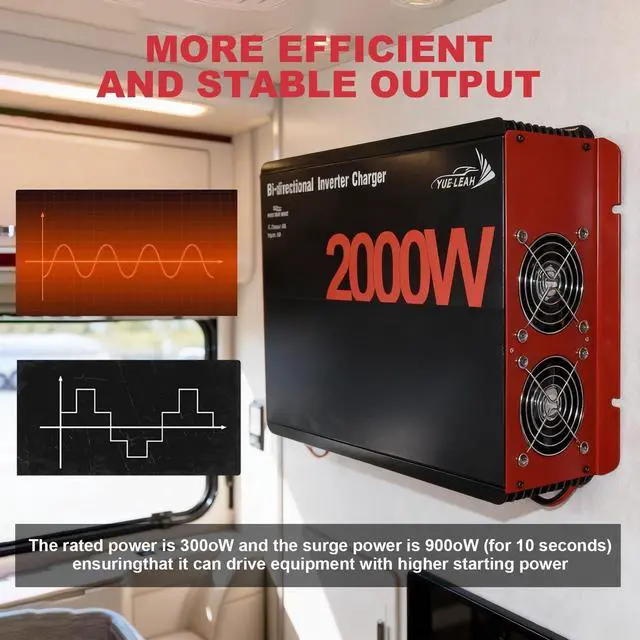 Alt view image 3 of 4 - Pure Sine Wave Inverter Charger (3000, Watt)