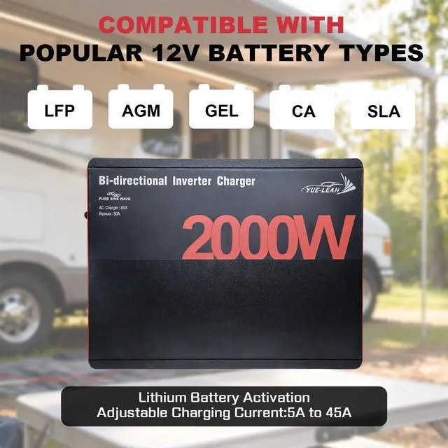 Alt view image 4 of 4 - Pure Sine Wave Inverter Charger (3000, Watt)