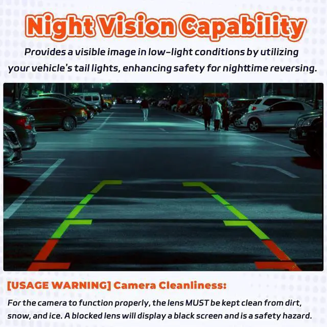 Alt view image 4 of 5 - Osakesukar Backup Camera, High-Definition 120 View IP68 Waterproof Rear View Camera Fit for 2013-2015 Ford Explorer Replaces OE EB5T-19G490-AA EB5Z-19G490-A