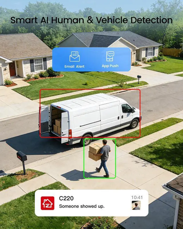 Alt view image 2 of 5 - ZOSI C220 16CH 4K PoE Home Security Camera System, 16CH 8MP 4K NVR with 4TB HDD for 24/7 Record, 12 x 4MP(1440p) QHD 2.5K Dome IP Cameras Outdoor Indoor, Smart AI Human Detection, Two-Way Audio