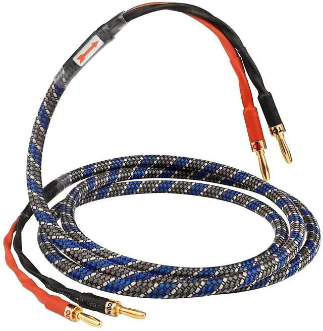 Main image of TODN HiFi Speaker Cable with Banana Plugs for Audiophile with OFC, 24K Gold-Plated Banana Plug Audio Cable (6.5ft/2m, 1 Cable)