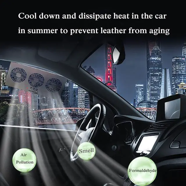 Alt view image 2 of 5 - Torcarvh Car Window Exhaust Fan Solar Power Car Ventilation Fan Auto Cooling Fan with Three Air Outlet Black-Type A
