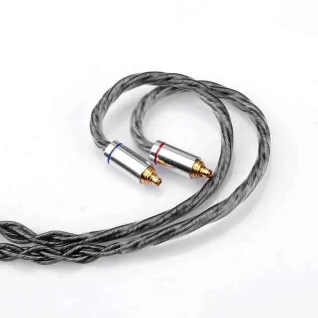 Alt view image 4 of 5 - FAAEAL MMCX Connectors 8N Single Crystal Copper Silver Plated Mixed Cord Compatible with Sennheiser IE900 IE600 Shure SE535 SE315 UE900s TIN Audio T2 T3 BGVP Earphone 3.5mm Plug