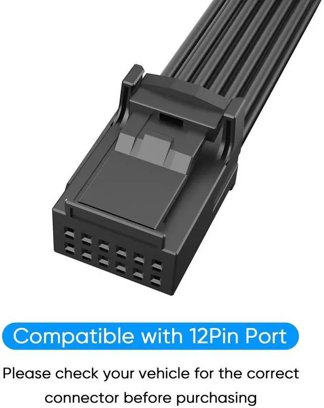 Alt view image 2 of 5 - Radar Detector Power Adapter DC3.5 Plug (12P Type A) Compatible with Toyota Tacoma15-23,Highlander15-16,Tundra14-21,Sienna,Honda Ridgeline,with Auto-dimming Rearview Mirror,Clean Install