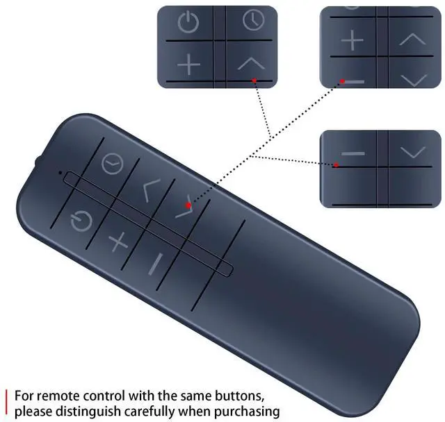 Alt view image 4 of 5 - RYQIF Replacement Remote Control for VEITO Energy Saving 1500W 2500W Fan Heater