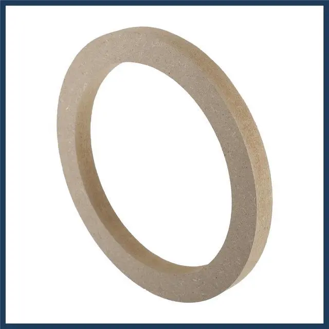 Alt view image 5 of 5 - INFINAUTO 8 Pcs Universal 6.5 Inch Speaker Subwoofer Mounting Spacer Rings Solid Wood Beige Stylish Design