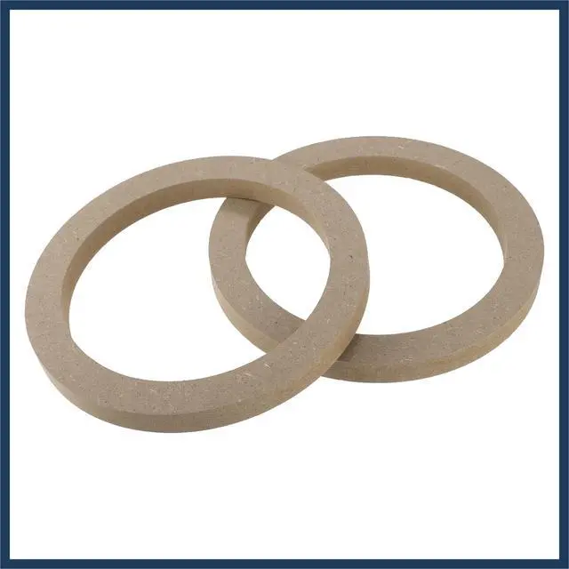 Alt view image 4 of 5 - INFINAUTO 8 Pcs Universal 6.5 Inch Speaker Subwoofer Mounting Spacer Rings Solid Wood Beige Stylish Design