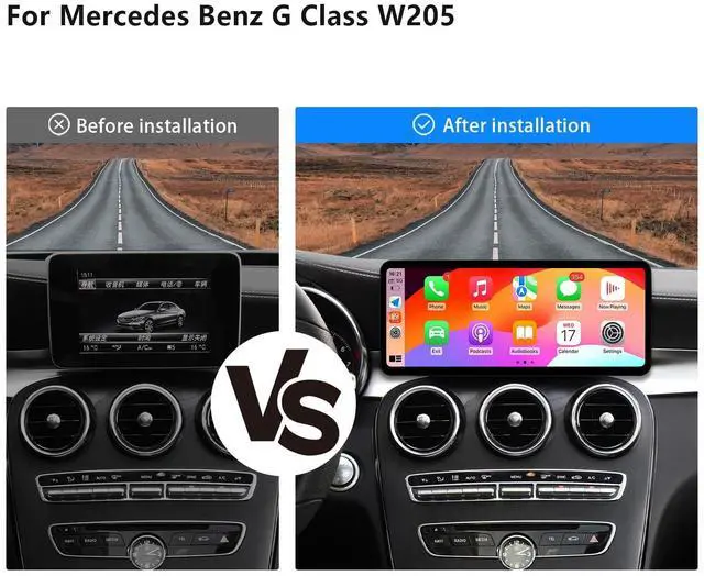 Alt view image 3 of 5 - Ultra Narrow 12.3 Inch Android Auto Radio for Mercedes Benz C GLA Class W205 Carplay Mulitmedia Player Touch Screen HD1920*720(Linux 5.0 System)