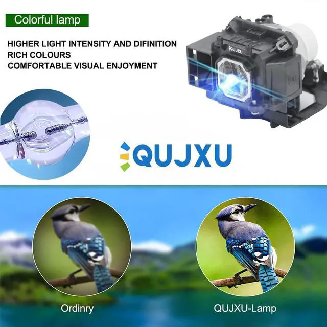 Alt view image 2 of 5 - QUJXU NP16LP Projector Lamp with Housing for NEC M300W M311W M300XS M260WS M361X M300XSG M350X Projector lamp Bulb