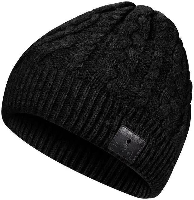 Main image of BORAYDA Bluetooth Beanie, Bluetooth 5.2 HD Stereo,30 Hours Play time,Built-in Microphone, Men's/Women's Christmas Electronic Gift (Black)