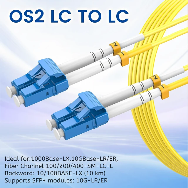 Alt view image 3 of 5 - SpeedyCables OS2 LC to LC Fiber Patch Cable 200m/656ft