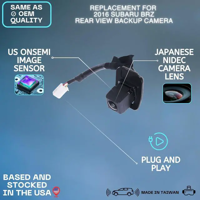 Alt view image 2 of 5 - Backup Camera Replaces for 2016 Subaru BRZ OE Part # 86267CA000