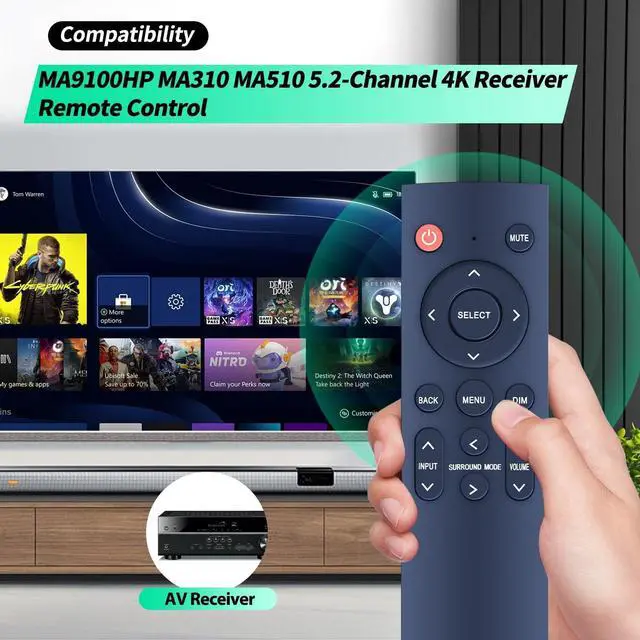 Alt view image 2 of 5 - WDZP New Remote Control Replacement fit for JBL MA9100HP MA310 MA510 5.2-Channel 4K Receiver