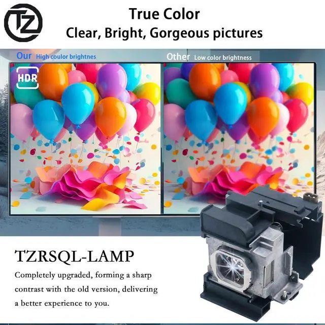 Alt view image 3 of 5 - TZRSQL ET-LAA410 Premium Quality Replacement Projector Lamp Bulb for Panasonic PT-AE8000U PT-AE8000 PT-AT6000E PT-AT6000 with Housing