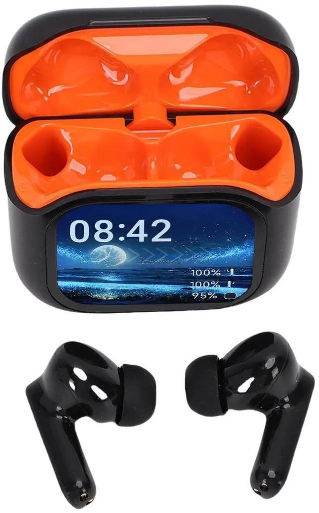 Main image of Hamwesh AI Real Time Translation Earbuds, 5.4 Wireless Earbuds with LCD Color Display and 164 Languages Translation, with Charging Case for