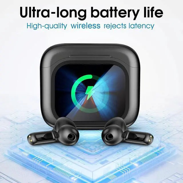 Alt view image 4 of 5 - Hamwesh AI Real Time Translation Earbuds, 5.4 Wireless Earbuds with LCD Color Display and 164 Languages Translation, with Charging Case for